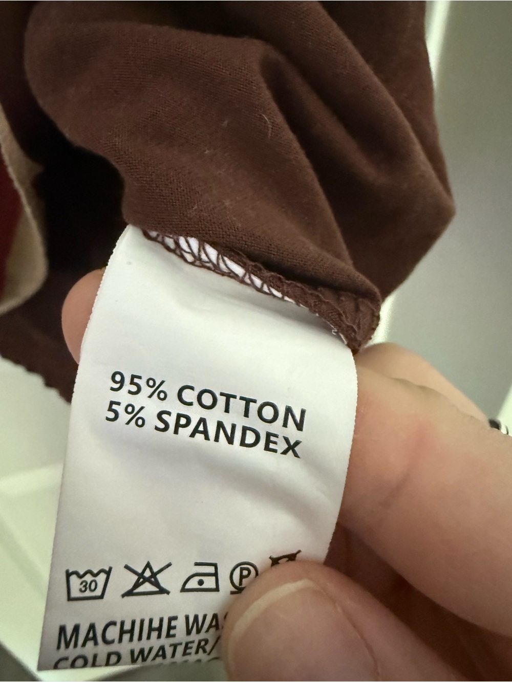 Brown Sweatshirt with Tan Star Patches and Red Trim Patchwork Reverse Stitching - Picture 3 of 5